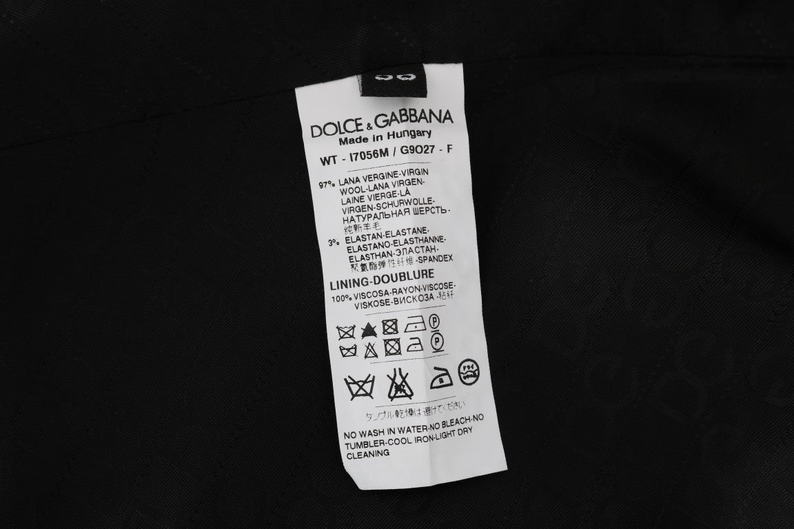 Dolce & Gabbana Elegante gestreifte Weste aus Wollmischung