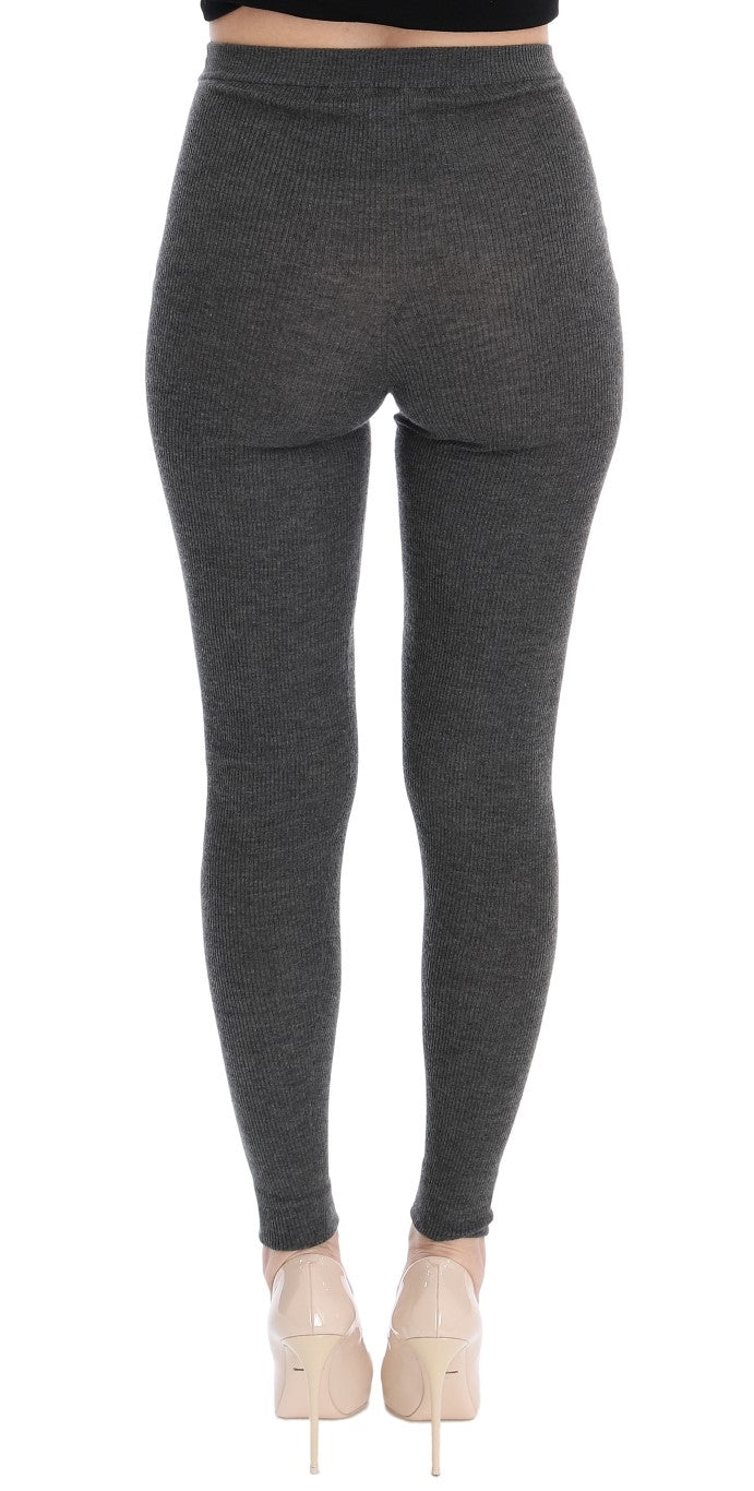 Dolce &amp; Gabbana Chic grey cashmere high waist tights