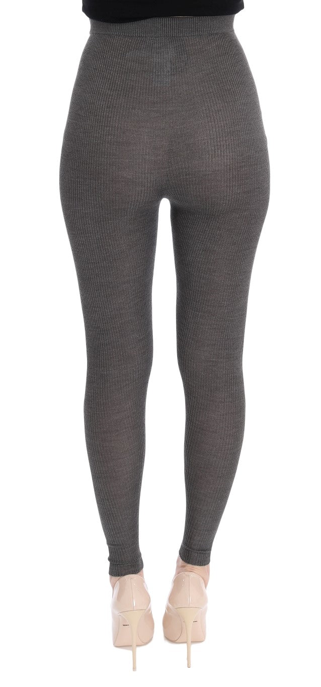 Dolce &amp; Gabbana Elegant High Waist Cashmere Tights