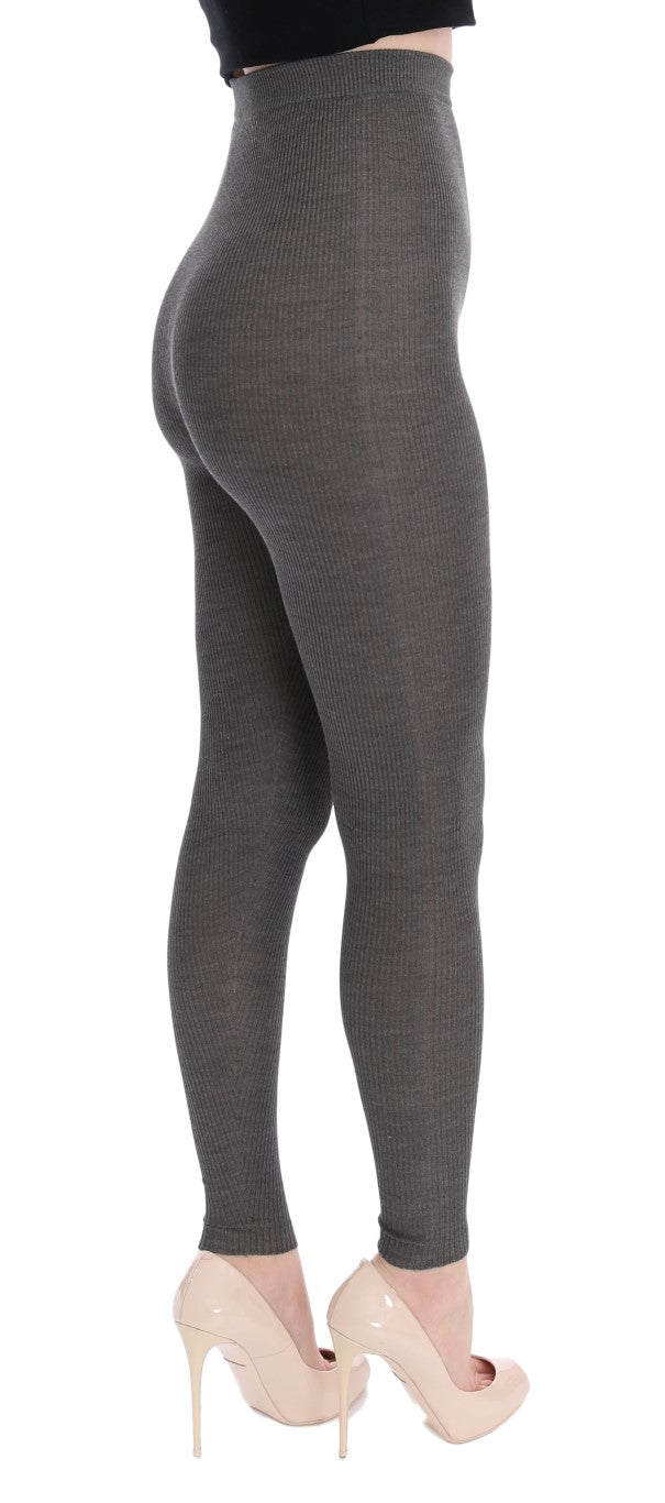 Dolce &amp; Gabbana Elegant High Waist Cashmere Tights