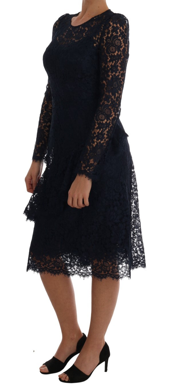 Dolce &amp; Gabbana Elegant A-line floral lace dress