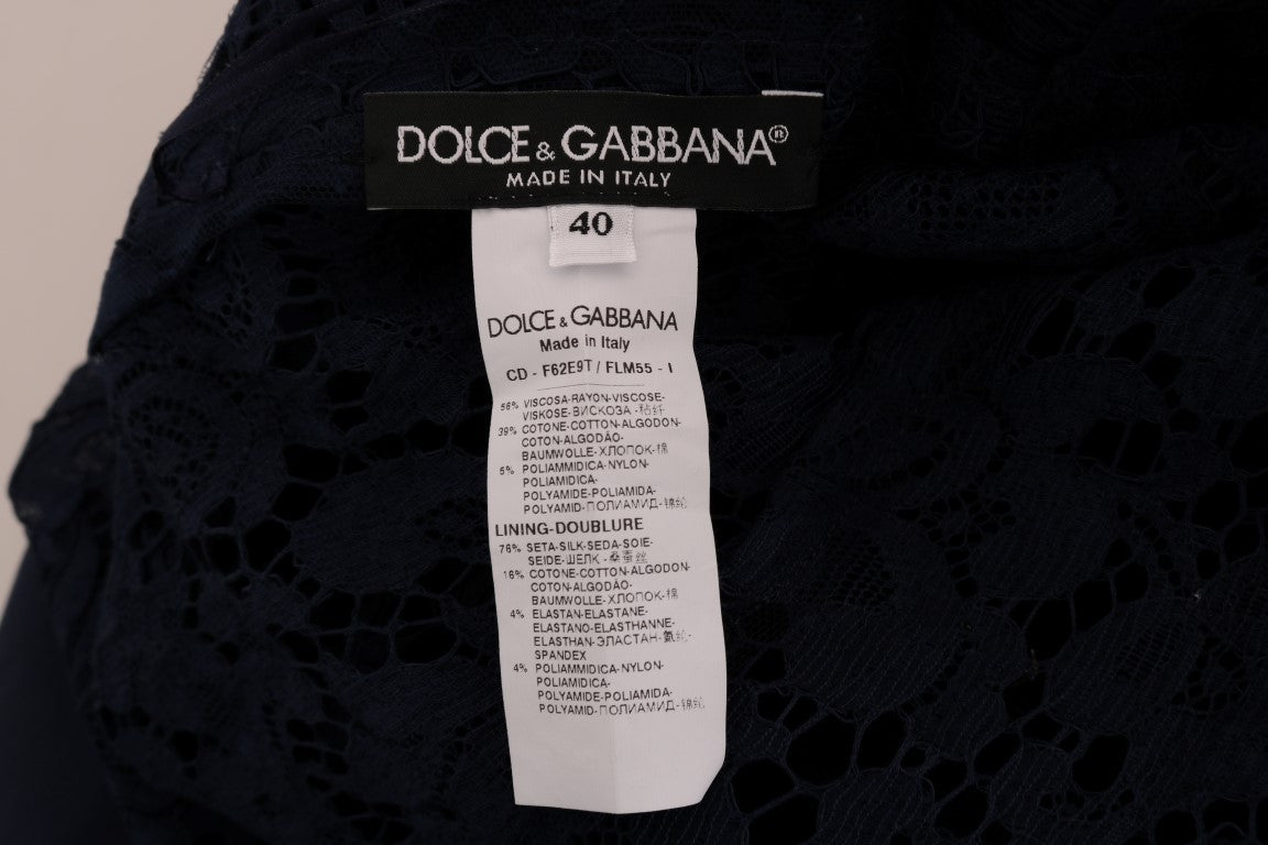 Dolce &amp; Gabbana Elegant A-line floral lace dress