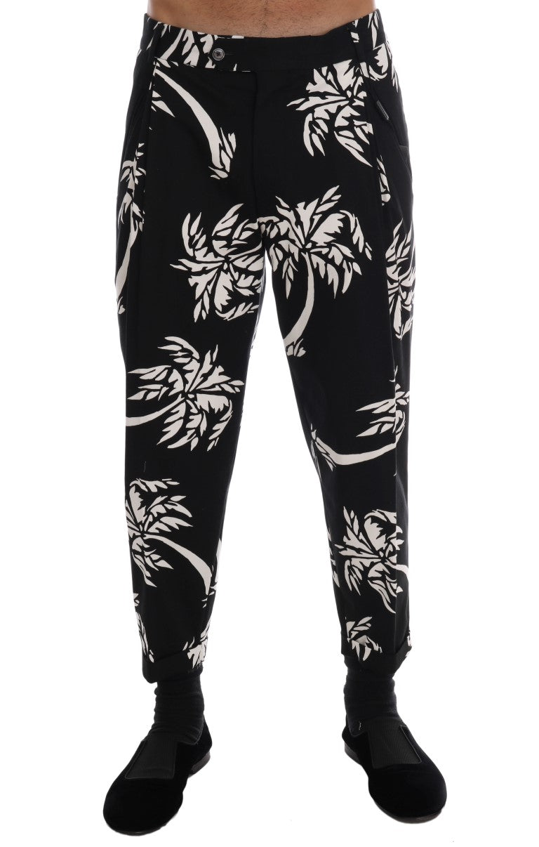 Dolce &amp; Gabbana Elegant Ankle Pants with Tree Pattern