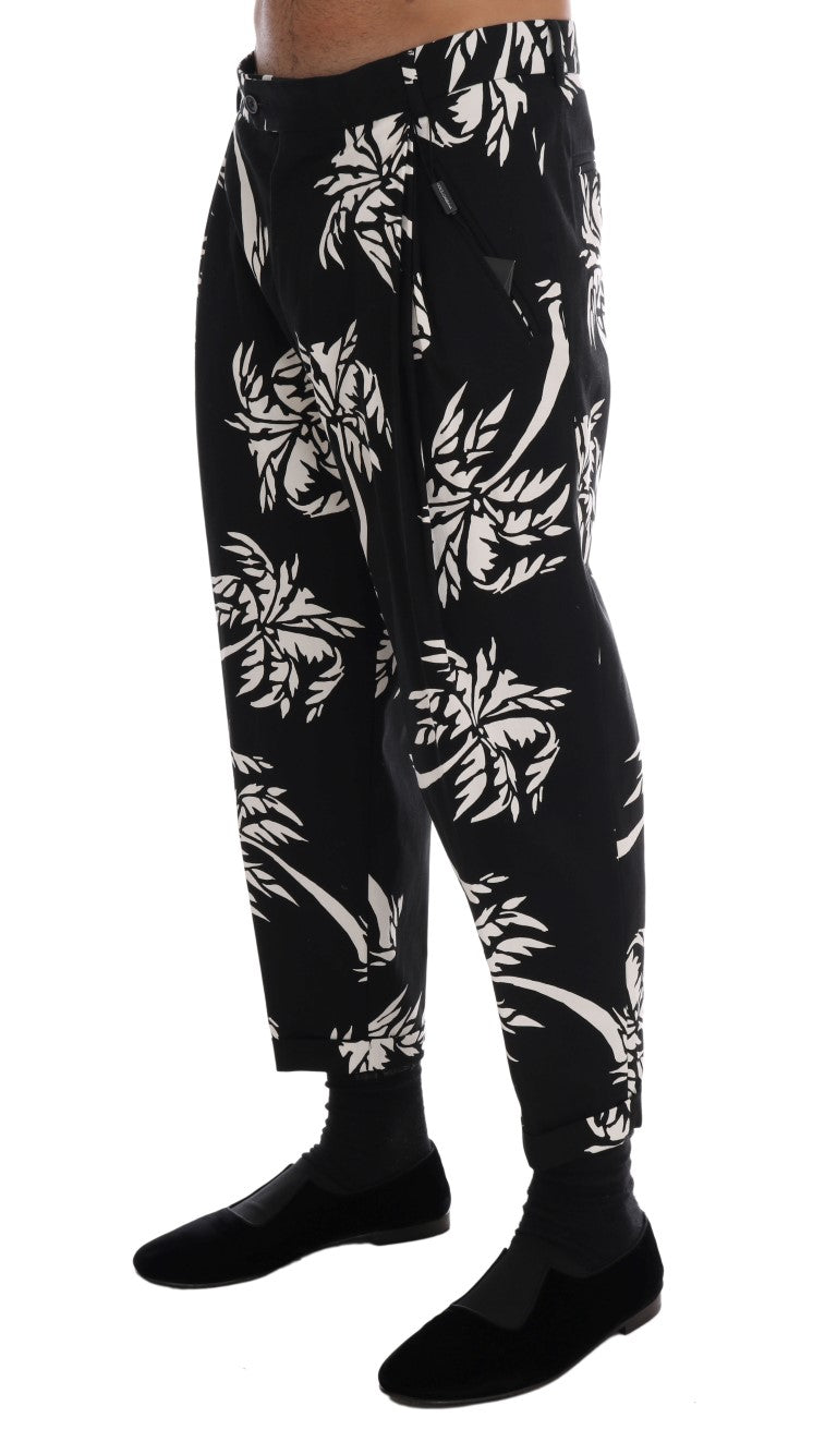 Dolce &amp; Gabbana Elegant Ankle Pants with Tree Pattern