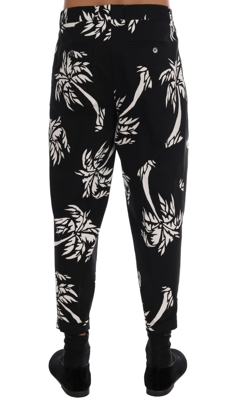 Dolce &amp; Gabbana Elegant Ankle Pants with Tree Pattern