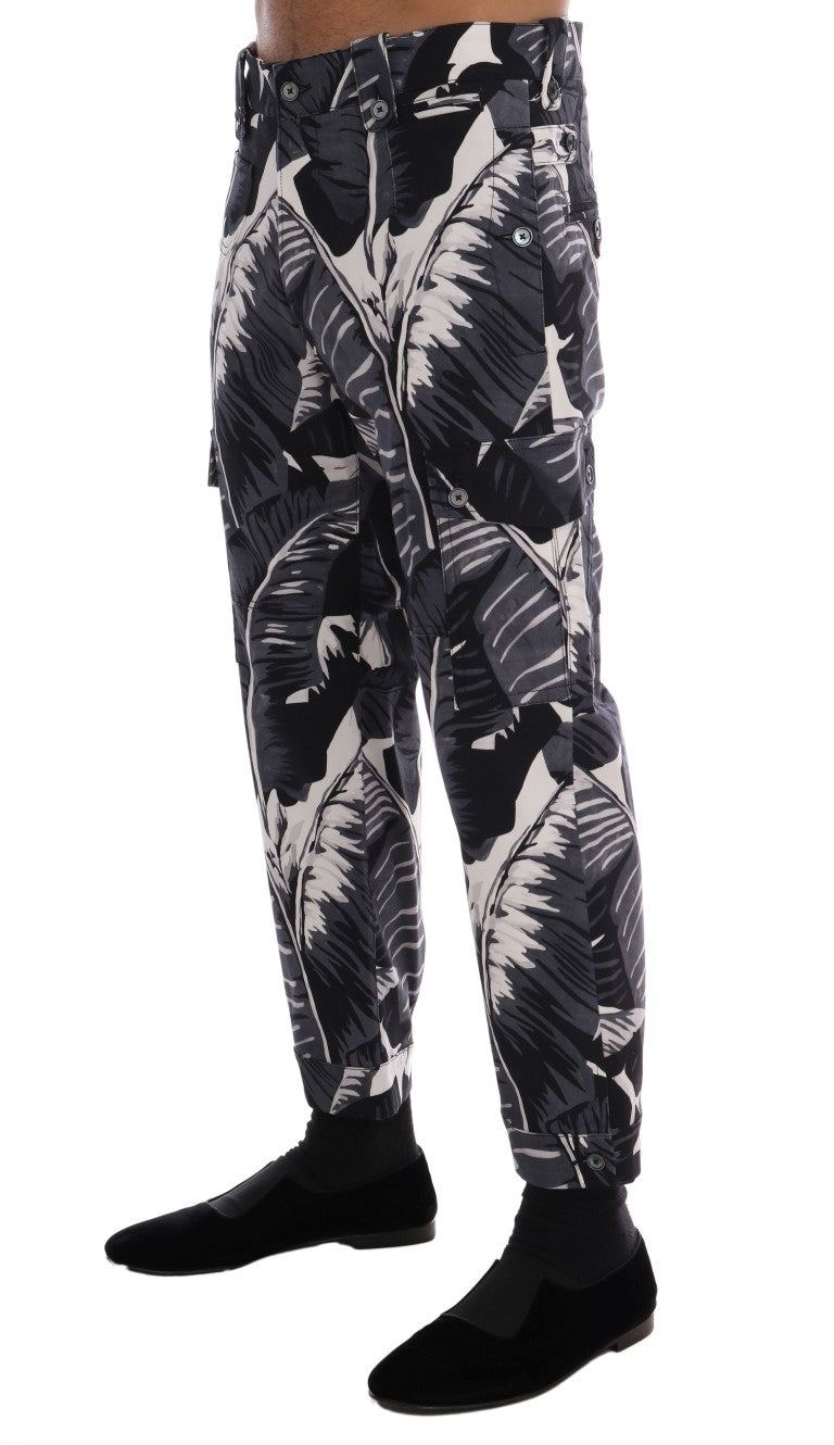 Dolce & Gabbana Elegante Capri-Hose mit Bananenblatt-Print