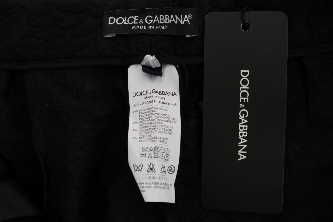 Dolce & Gabbana Elegantes Kleid aus Brokat mit Blumenmuster Shorts