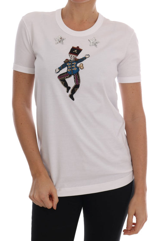 Dolce & Gabbana Paillettenbesetztes Märchen T-Shirt aus Baumwolle