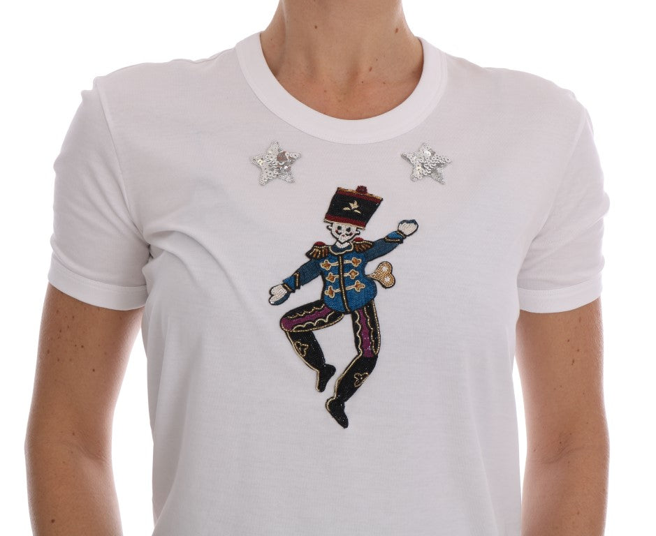 Dolce & Gabbana Paillettenbesetztes Märchen T-Shirt aus Baumwolle