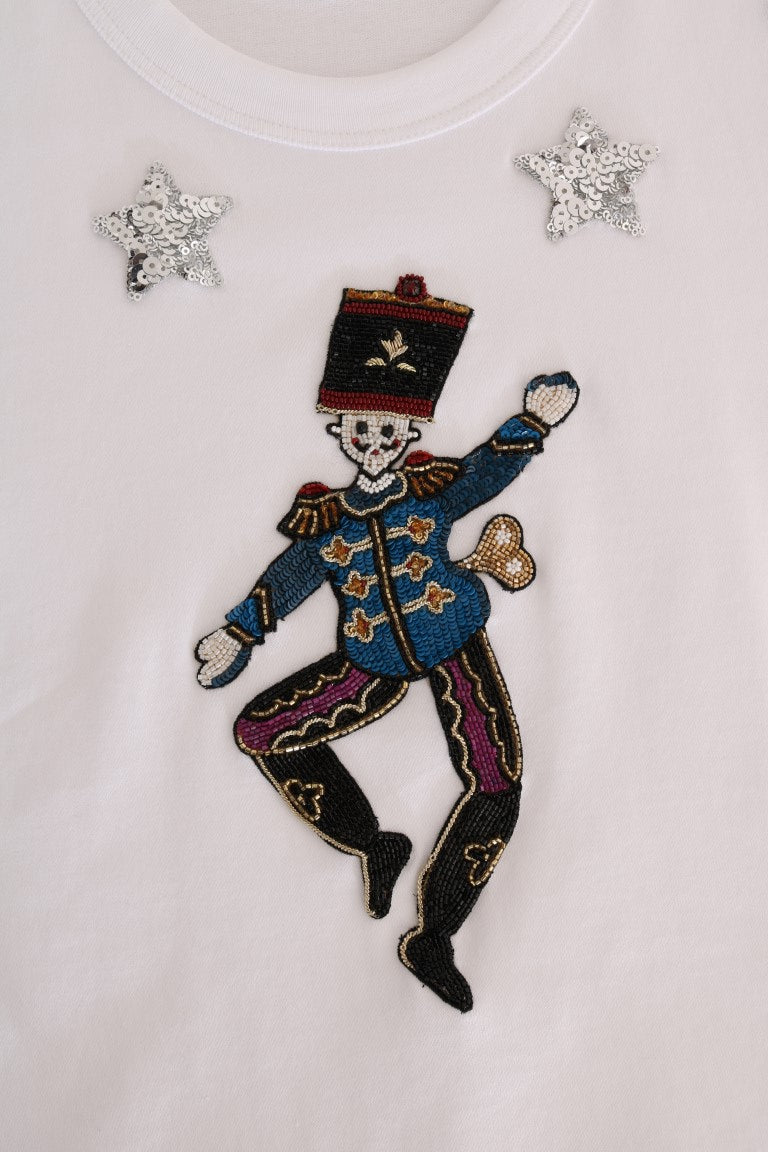 Dolce & Gabbana Paillettenbesetztes Märchen T-Shirt aus Baumwolle