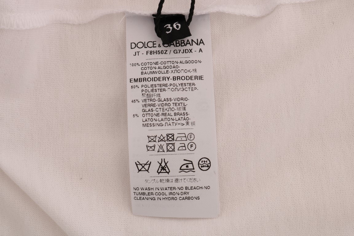 Dolce & Gabbana Paillettenbesetztes Märchen T-Shirt aus Baumwolle