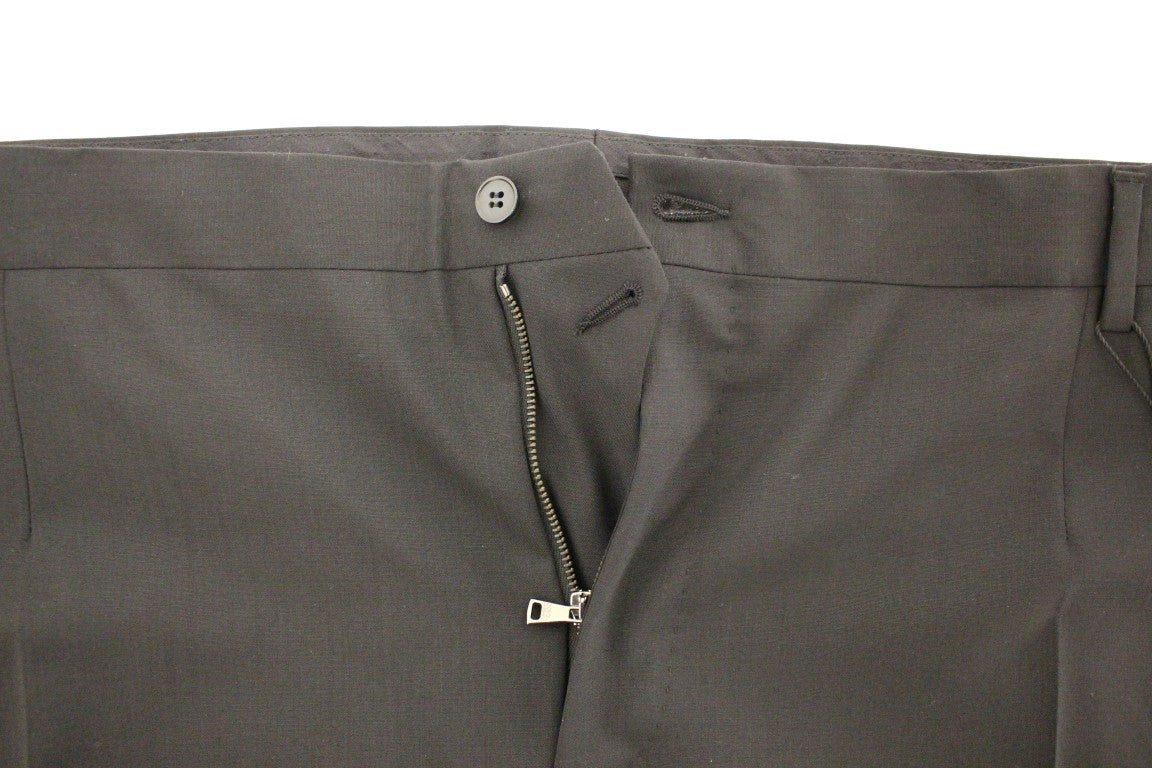 Dolce &amp; Gabbana Elegant pleated trousers in black wool