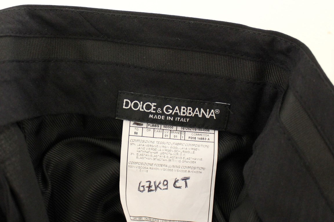 Dolce &amp; Gabbana Elegant pleated trousers in black wool