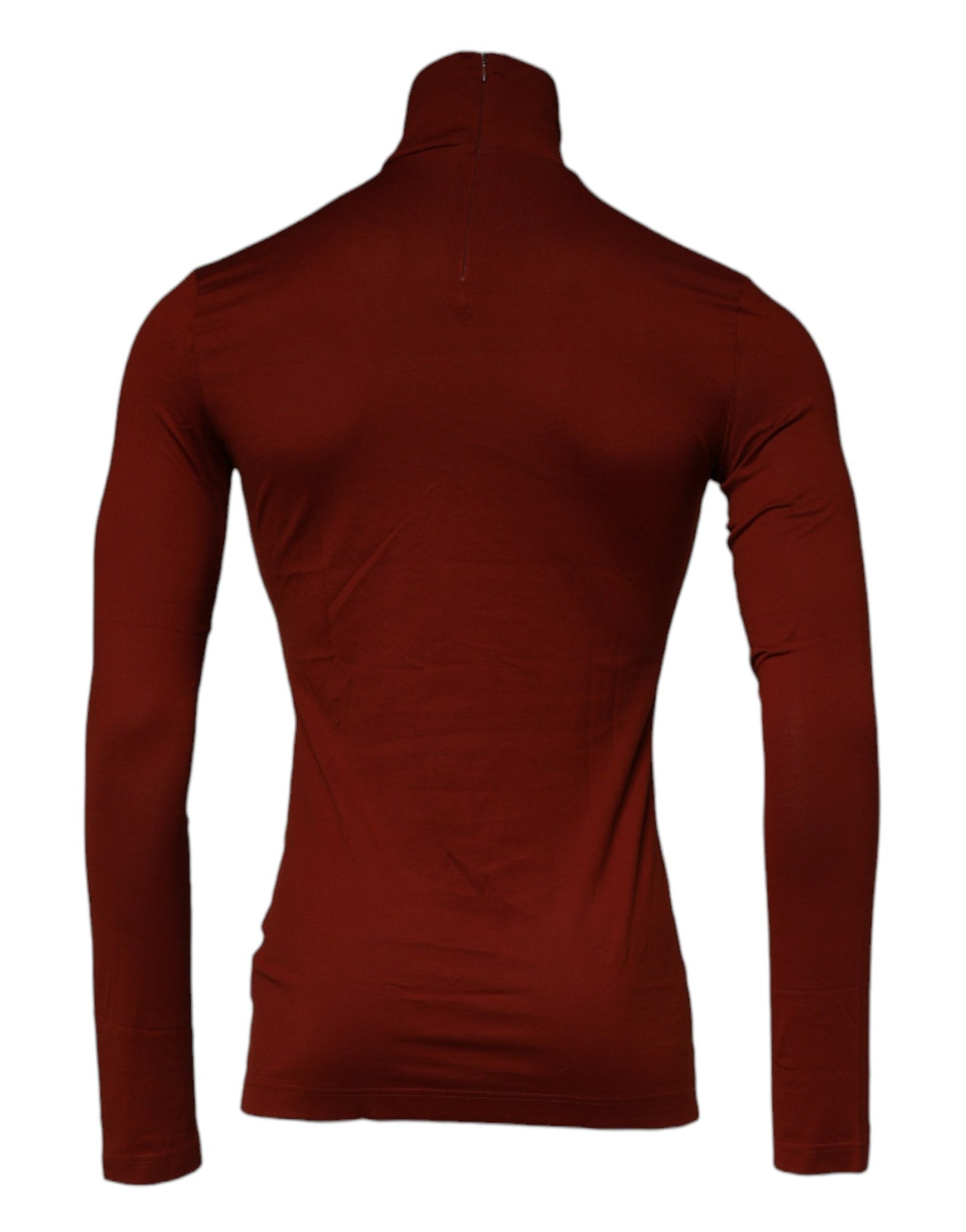 Dolce & Gabbana Roter Baumwoll-Rollkragenpullover für Männer