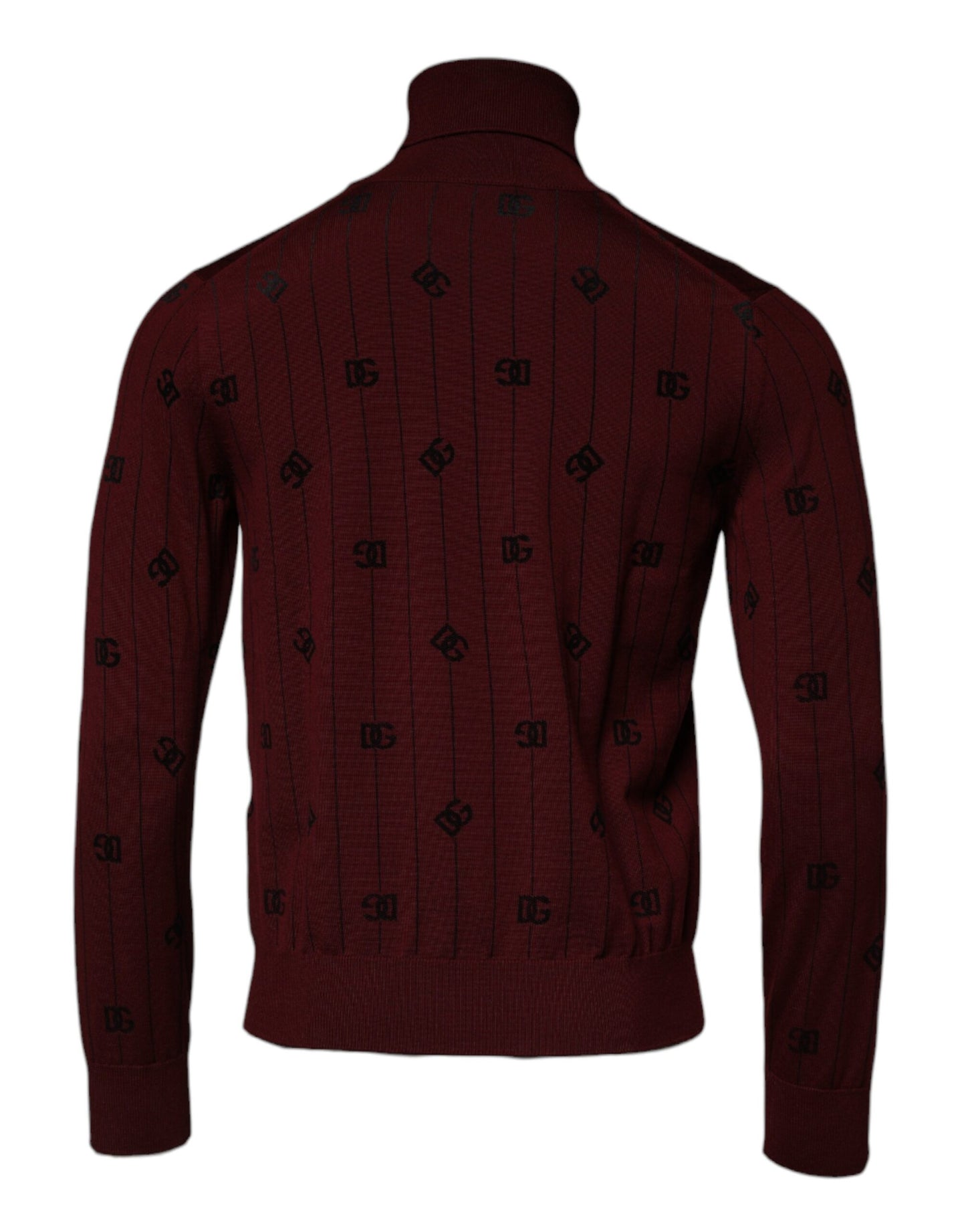 Dolce & Gabbana Kastanienbrauner Rollkragenpullover mit Monogramm