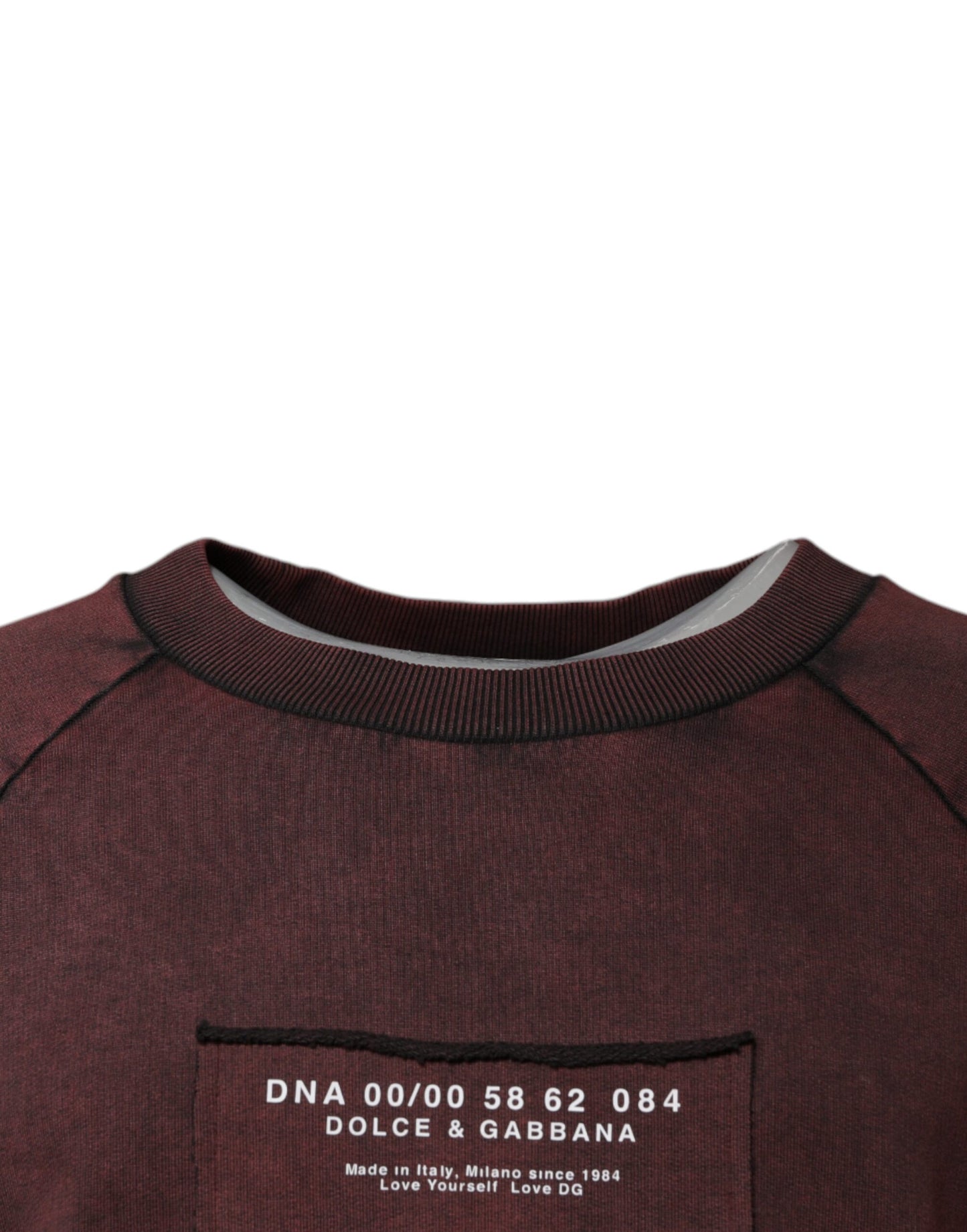 Dolce & Gabbana Brauner Logo-Baumwollpullover mit Rundhalsausschnitt