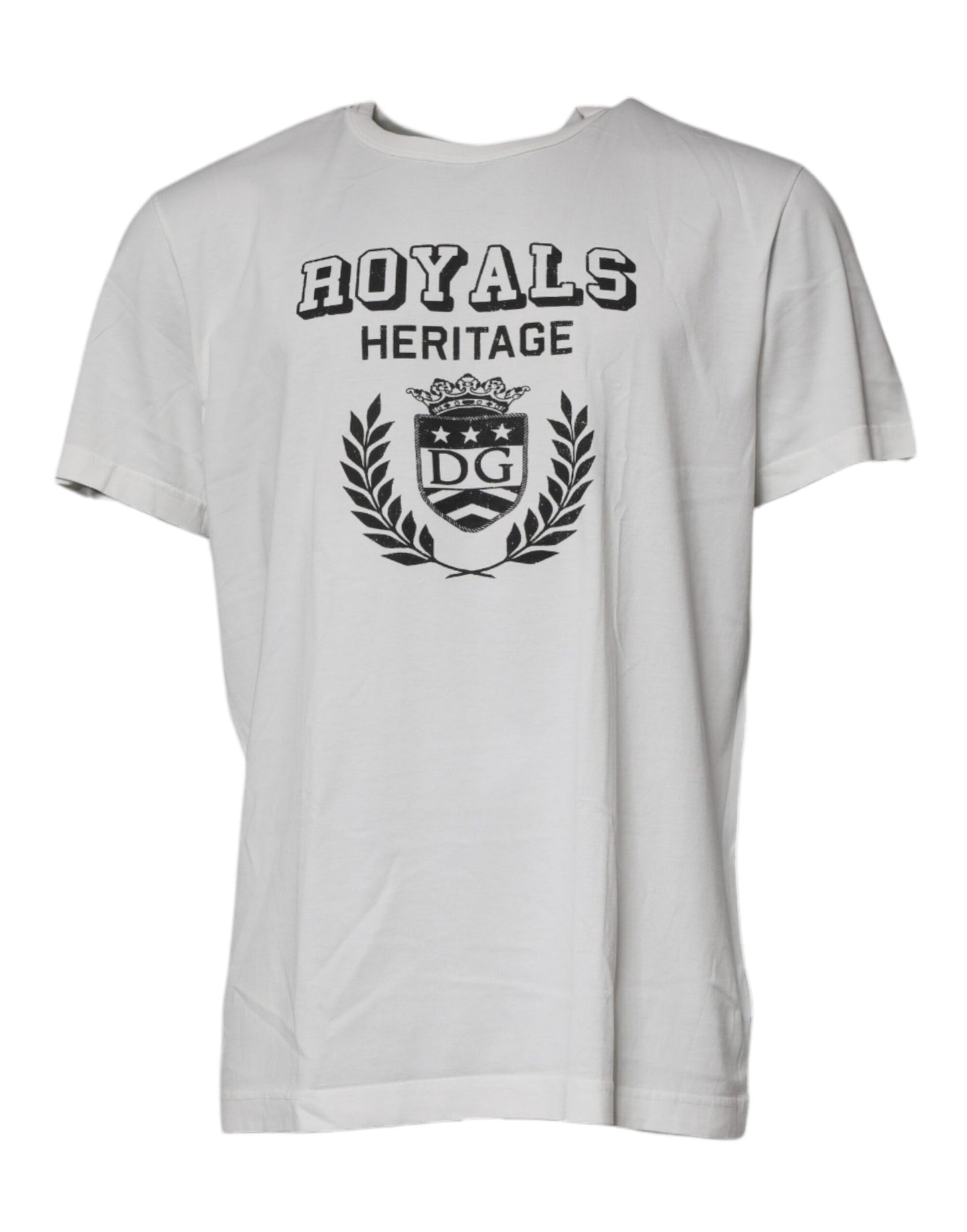 Dolce & Gabbana Weißes Royals Heritage Baumwoll-T-Shirt