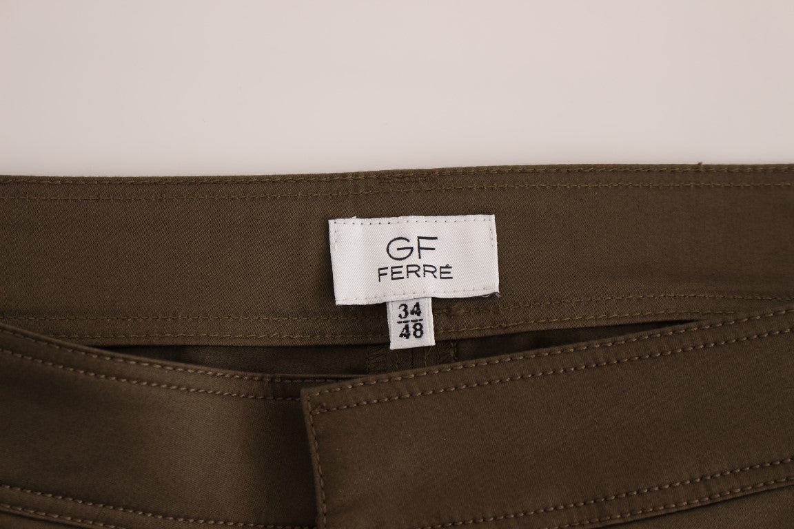 GF Ferre Elegant green comfort trousers in straight fit