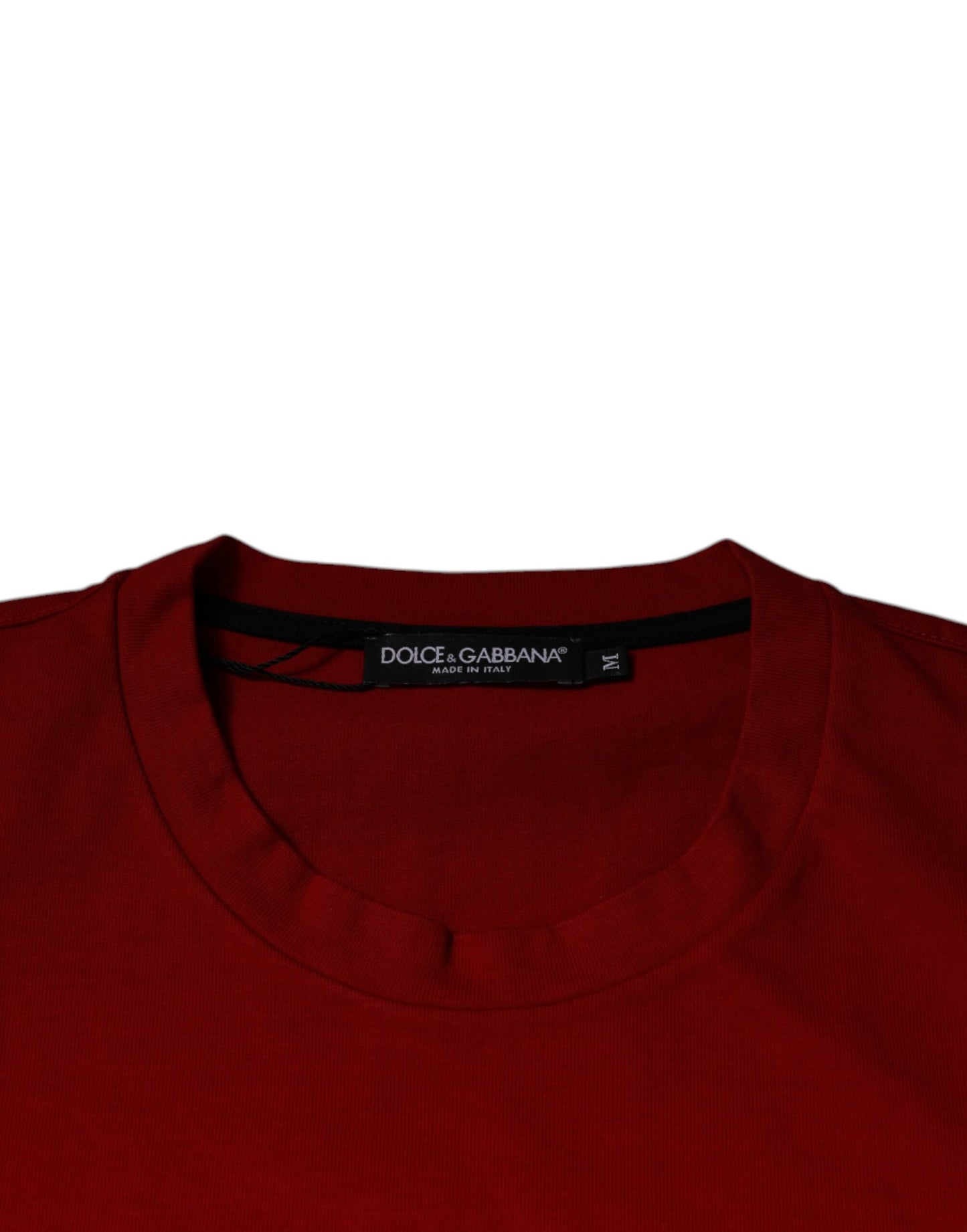 Dolce & Gabbana Rotes DG Eye Baumwoll-T-Shirt mit Rundhalsausschnitt