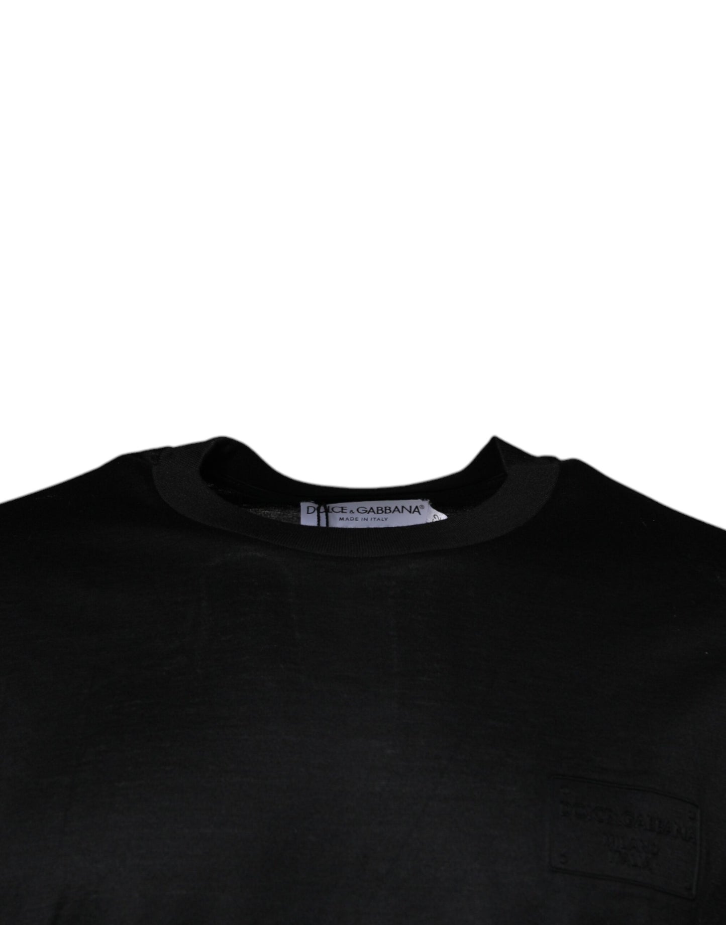 Dolce & Gabbana Schwarzes Kurzarm-T-Shirt mit Rundhalsausschnitt