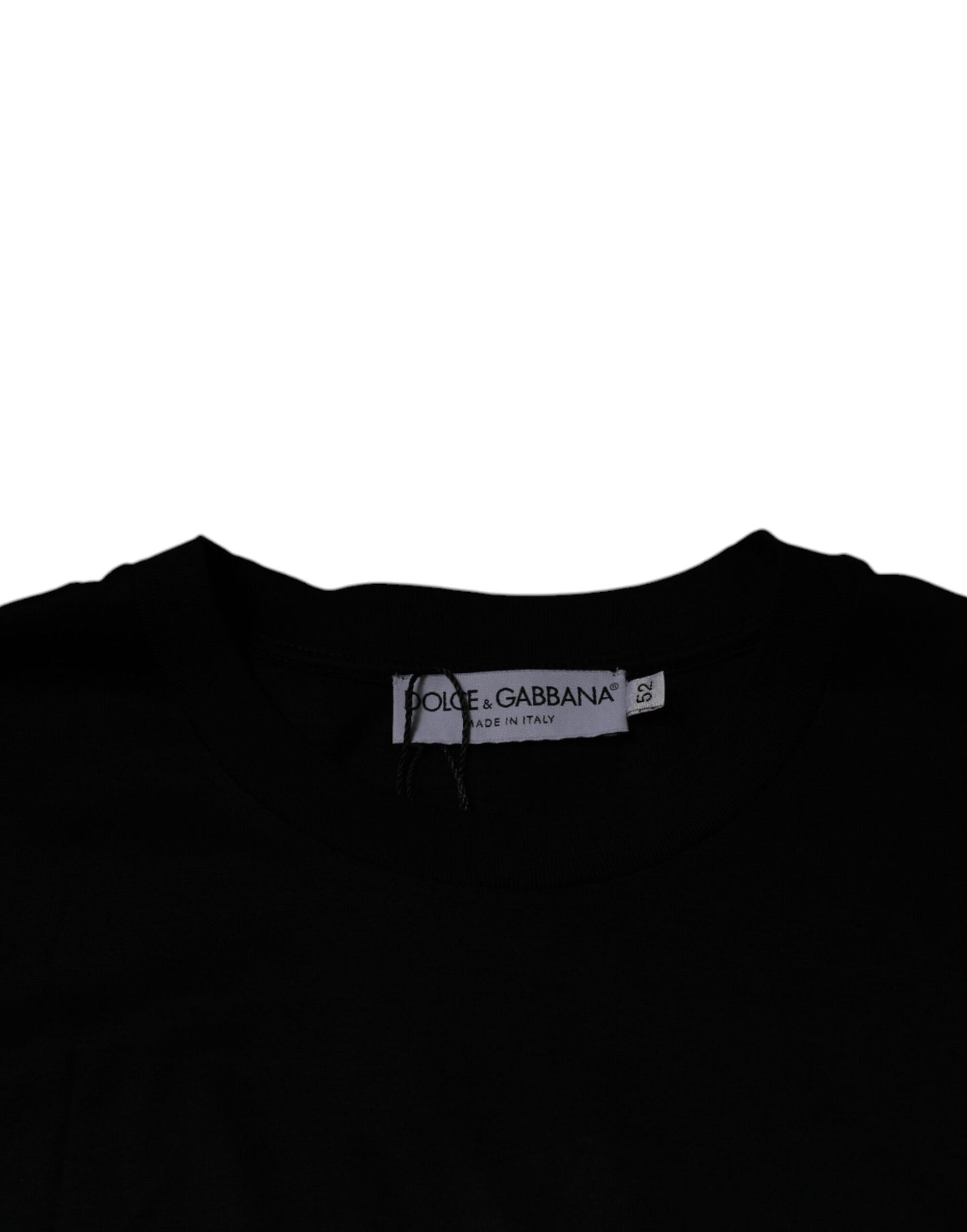 Dolce & Gabbana Schwarzes Kurzarm-T-Shirt mit Rundhalsausschnitt