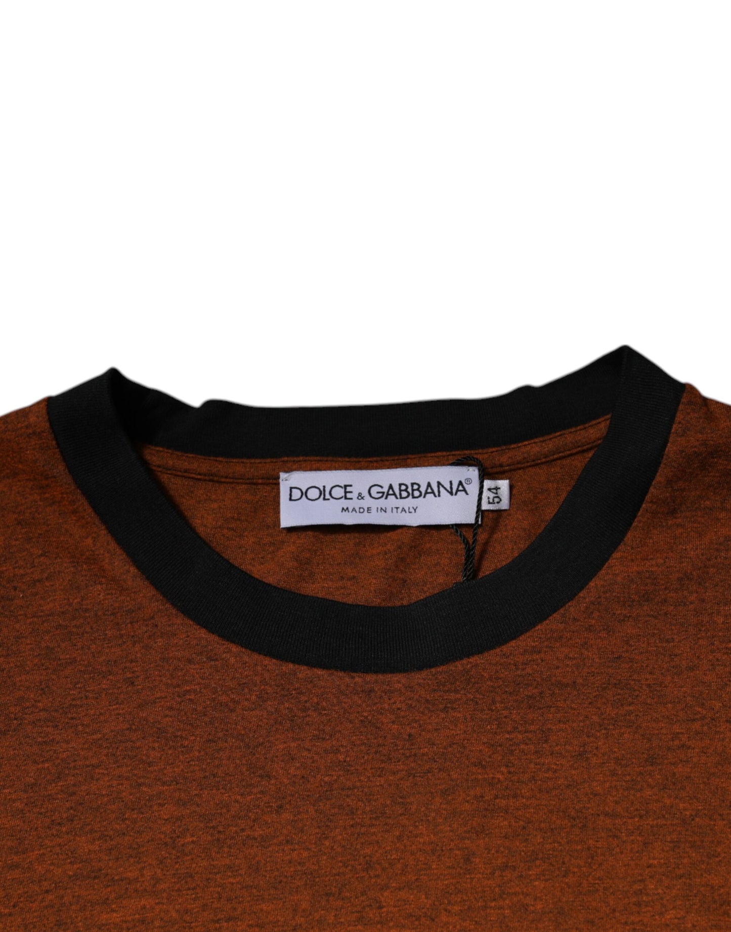 Dolce & Gabbana Braunes DG Logo Baumwoll-T-Shirt mit Rundhalsausschnitt