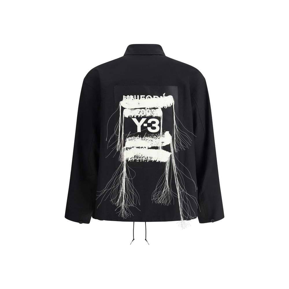 Y-3 Aufgesetzte Jacke mit Maxidruck