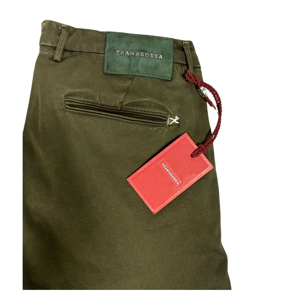 Tramarossa Green Cotton Jeans &amp; Pants