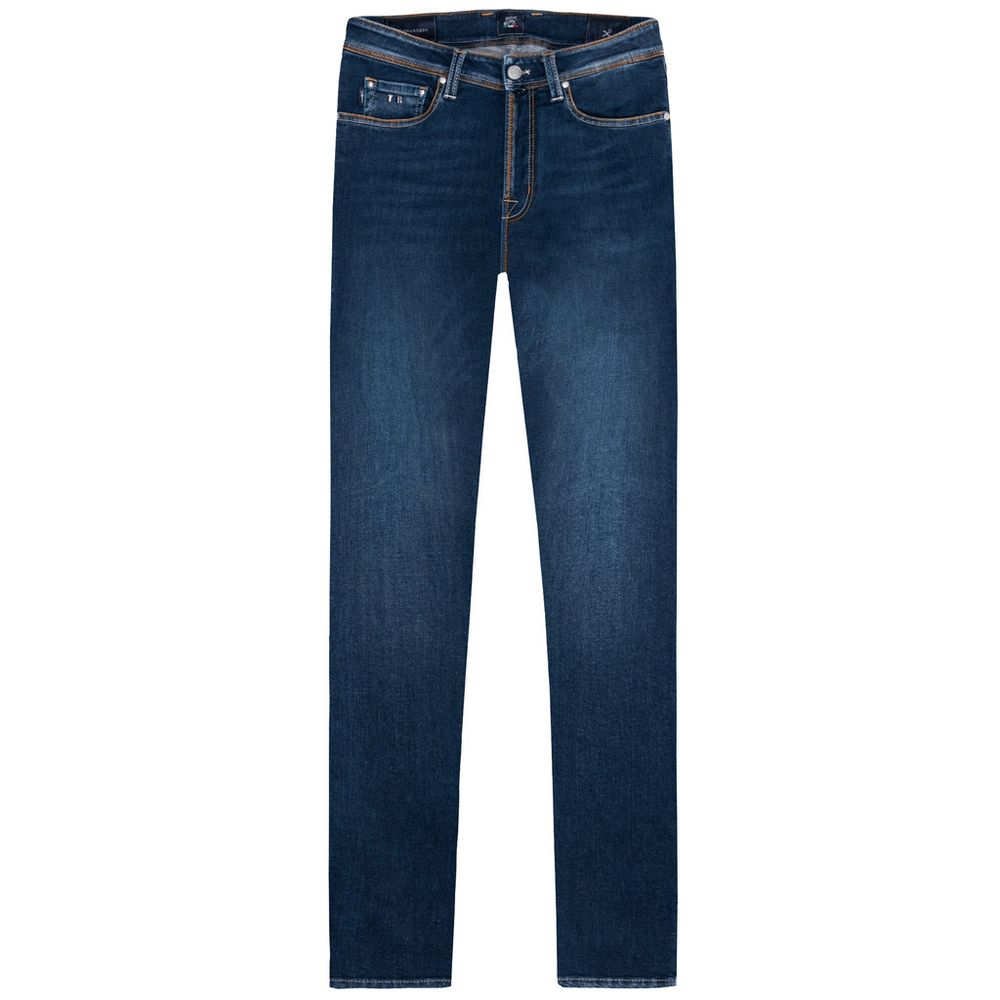 Tramarossa Blue Cotton Jeans &amp; Pants