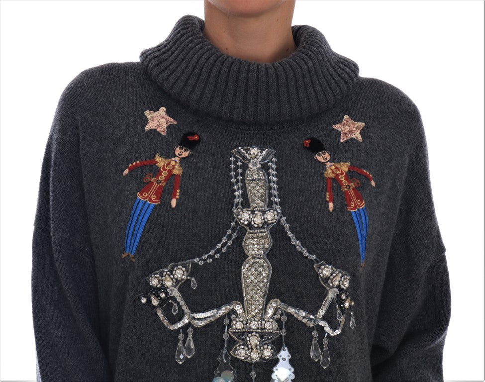 Dolce &amp; Gabbana Enchanted Crystal turtleneck sweater