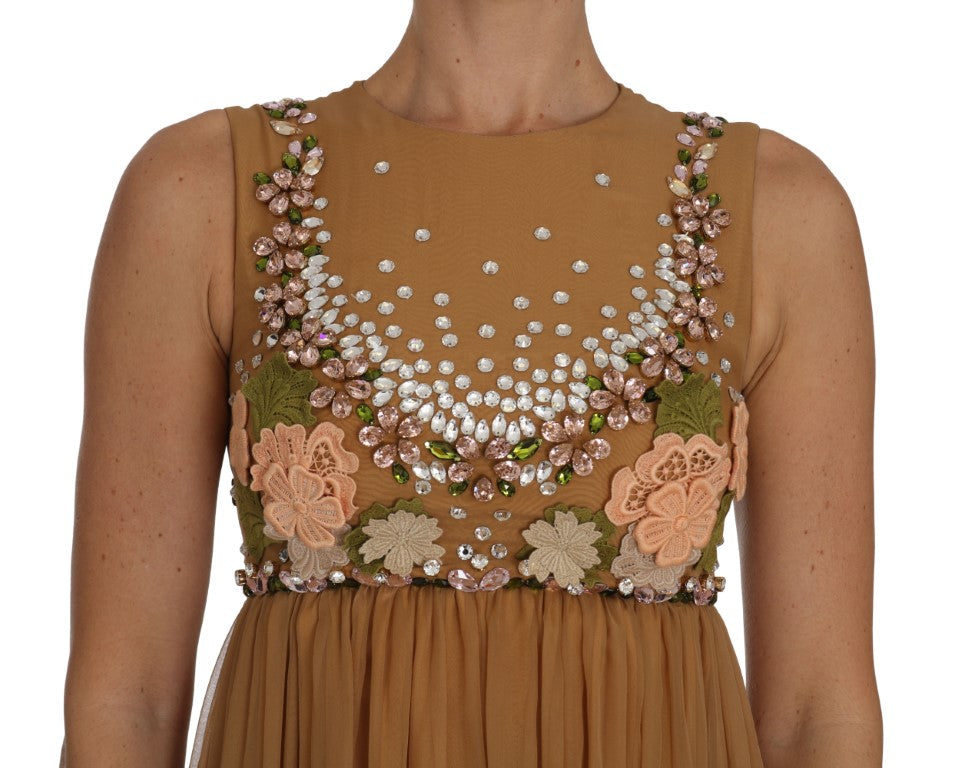 Dolce &amp; Gabbana Exquisite A-line dress in golden silk