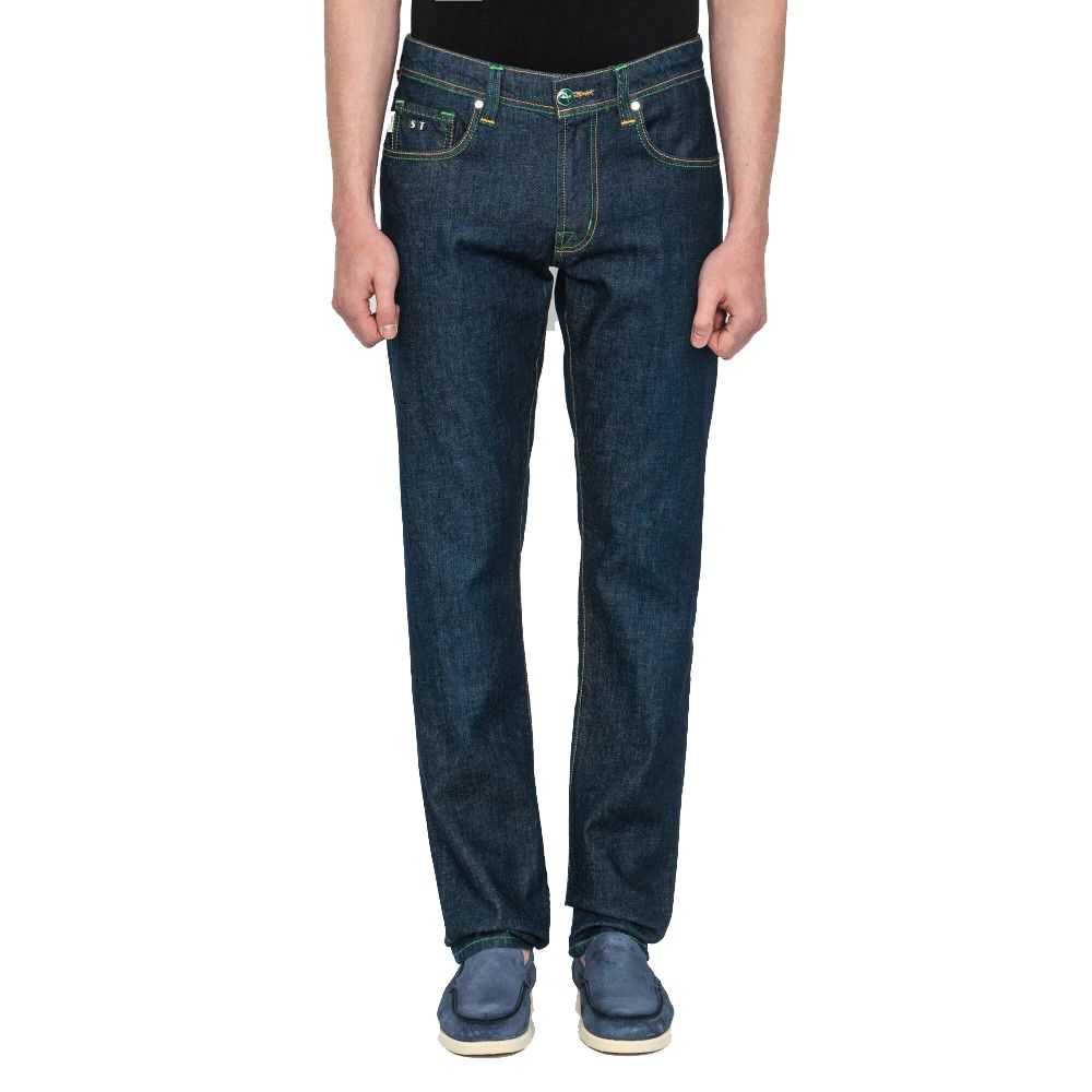 Tramarossa Blue Cotton Jeans &amp; Pants