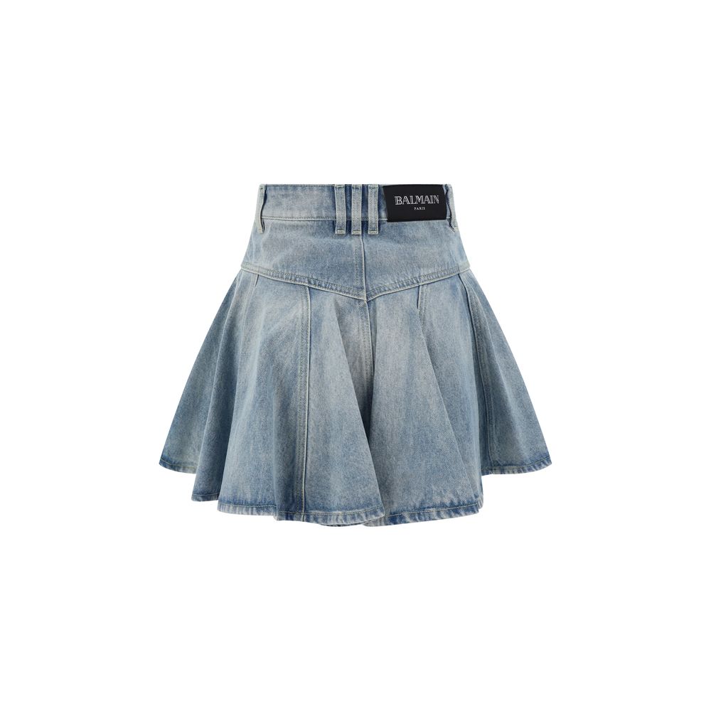 Balmain denim miniskirt