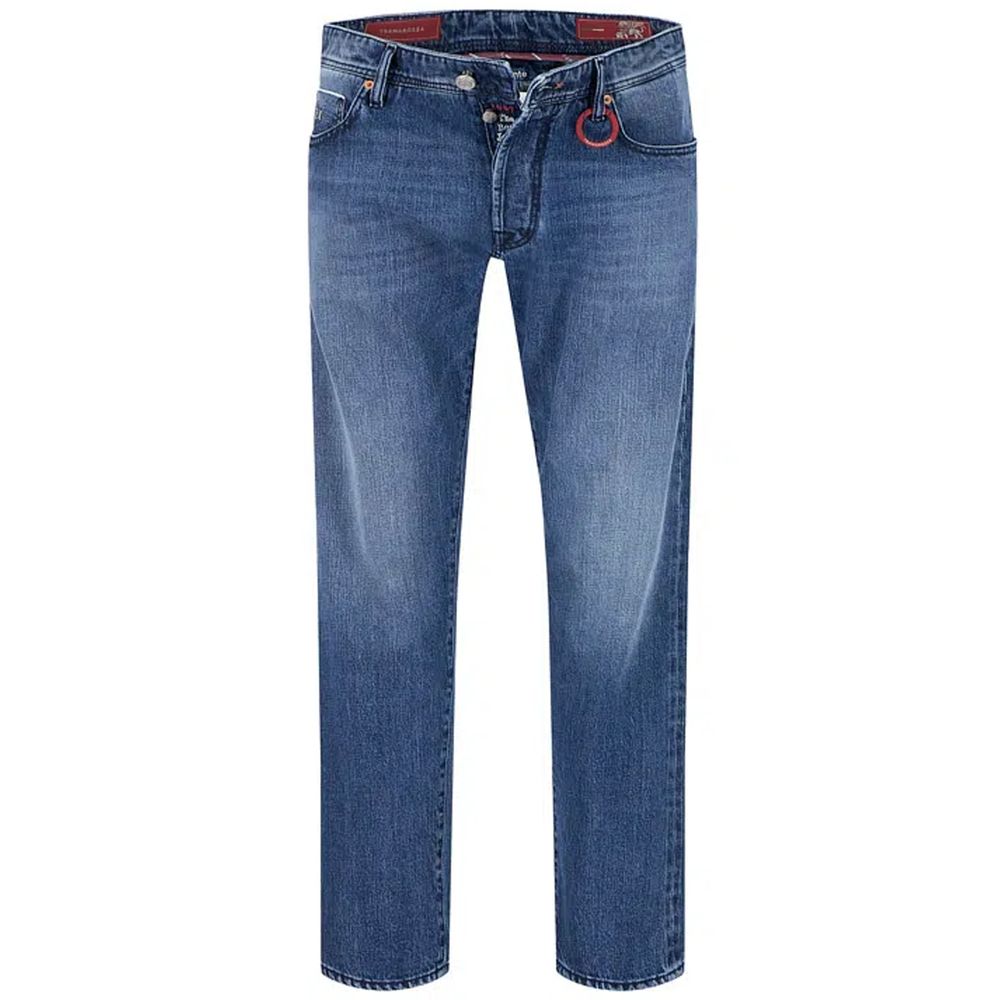 Tramarossa Blue Cotton Jeans &amp; Pants