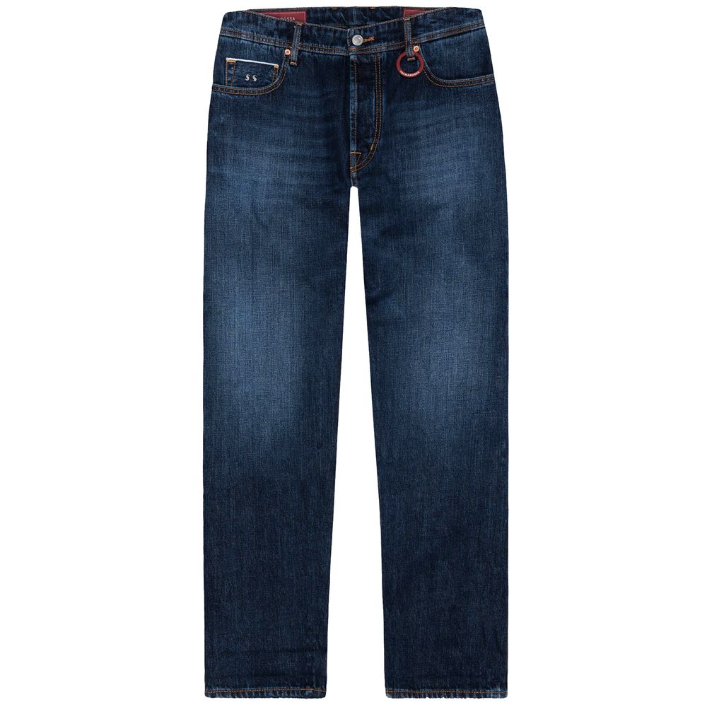 Tramarossa Blue Cotton Jeans &amp; Pants