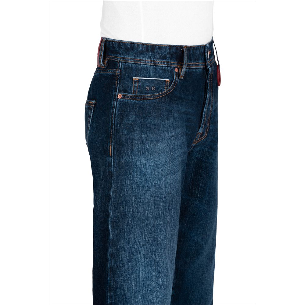 Tramarossa Blue Cotton Jeans &amp; Pants