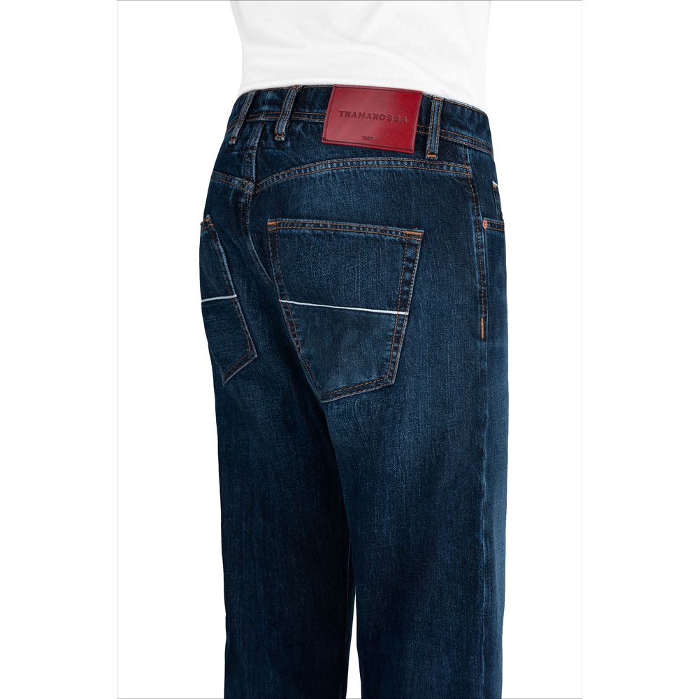 Tramarossa Blue Cotton Jeans &amp; Pants