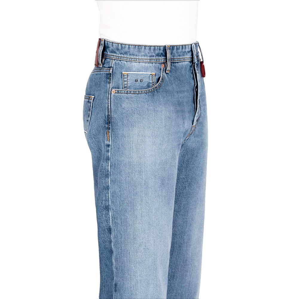 Tramarossa Blue Cotton Jeans &amp; Pants