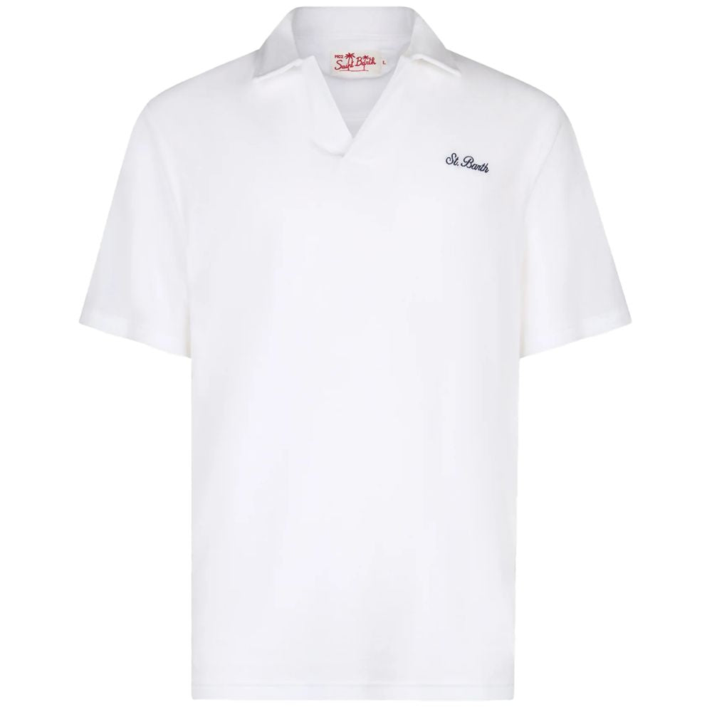 MC2 Saint Barth Weißes Baumwoll-Poloshirt