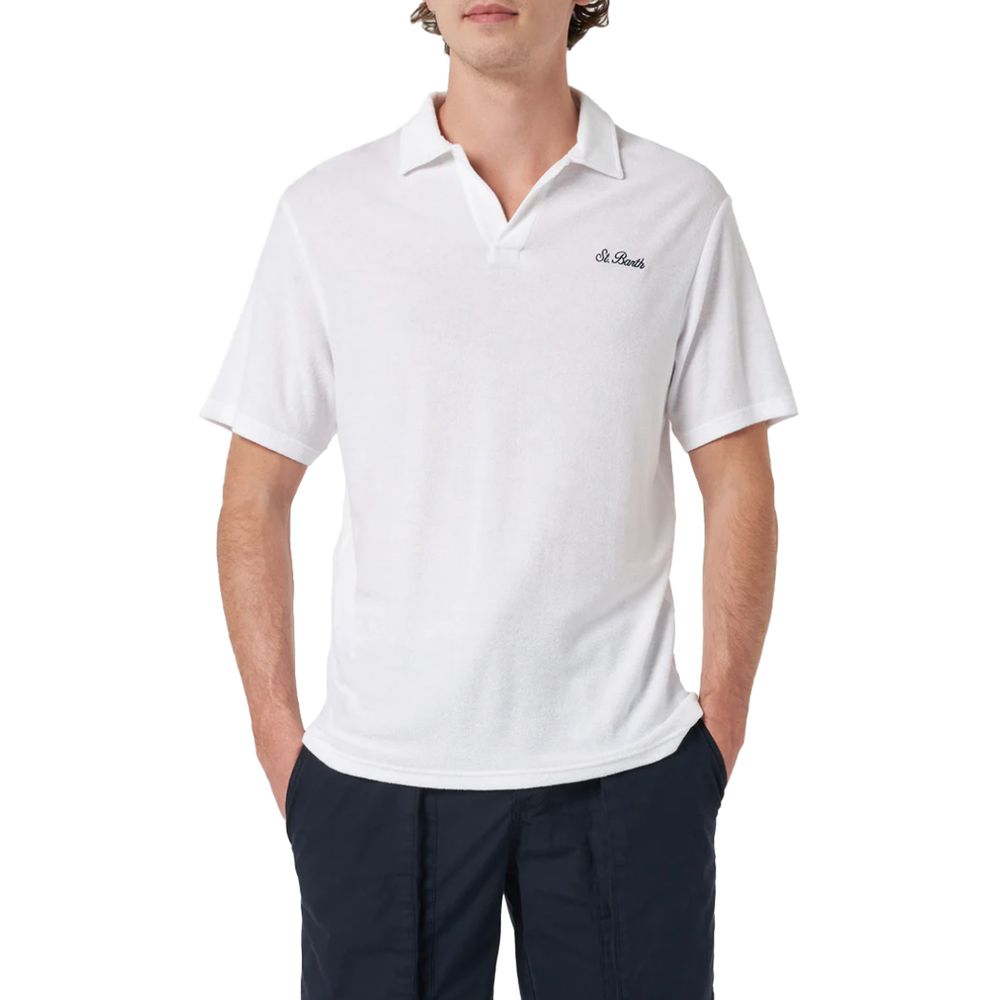 MC2 Saint Barth Weißes Baumwoll-Poloshirt