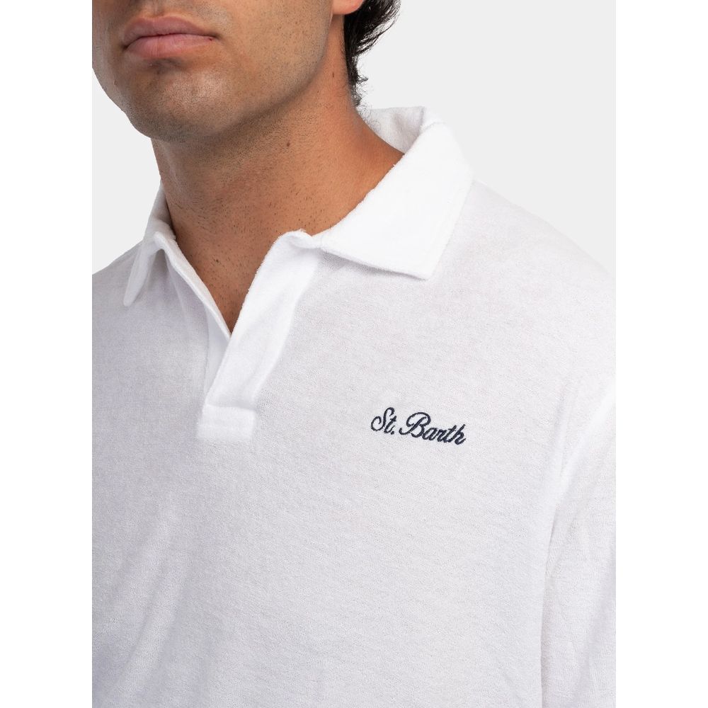 MC2 Saint Barth Weißes Baumwoll-Poloshirt