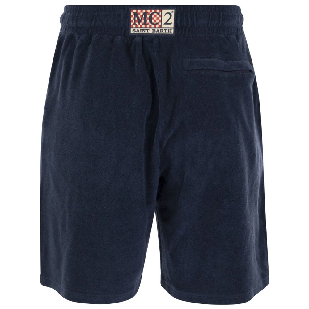 MC2 Saint Barth Blaue Baumwollshorts