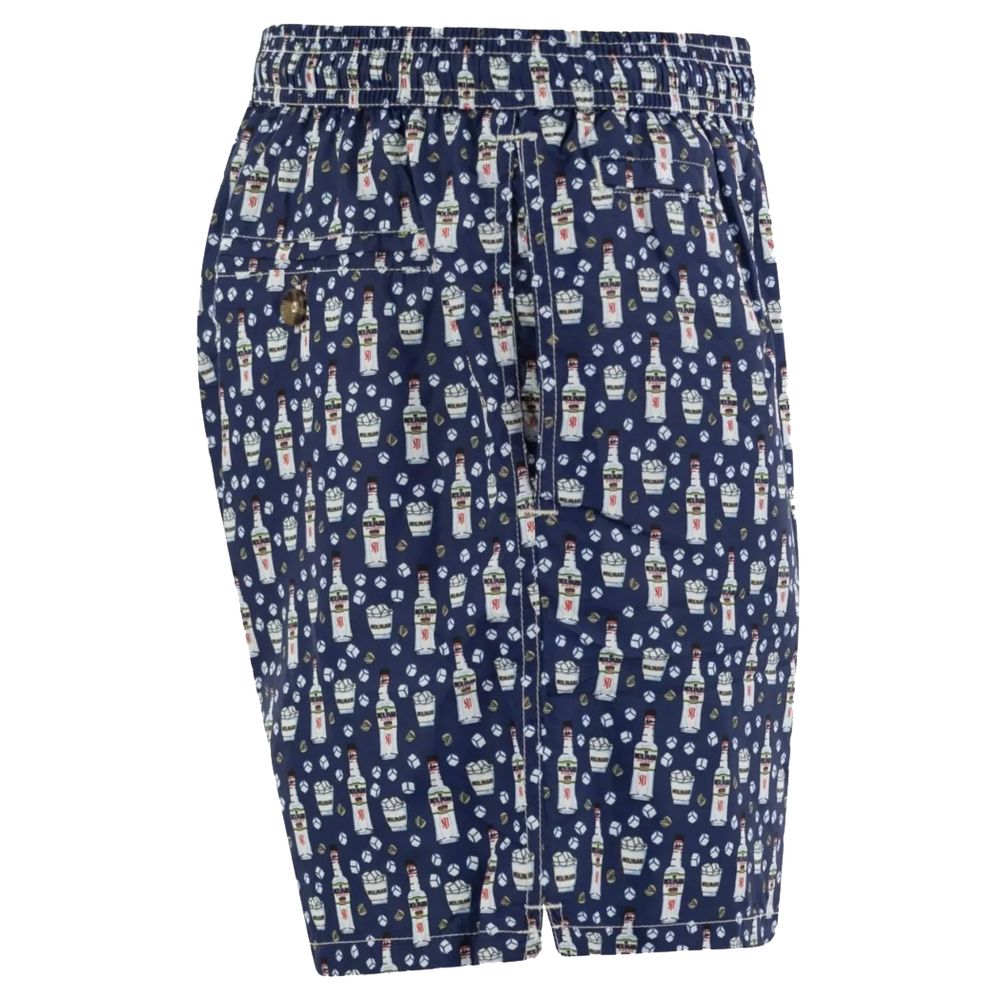 MC2 Saint Barth Blaue Polyester-Badehose für Männer