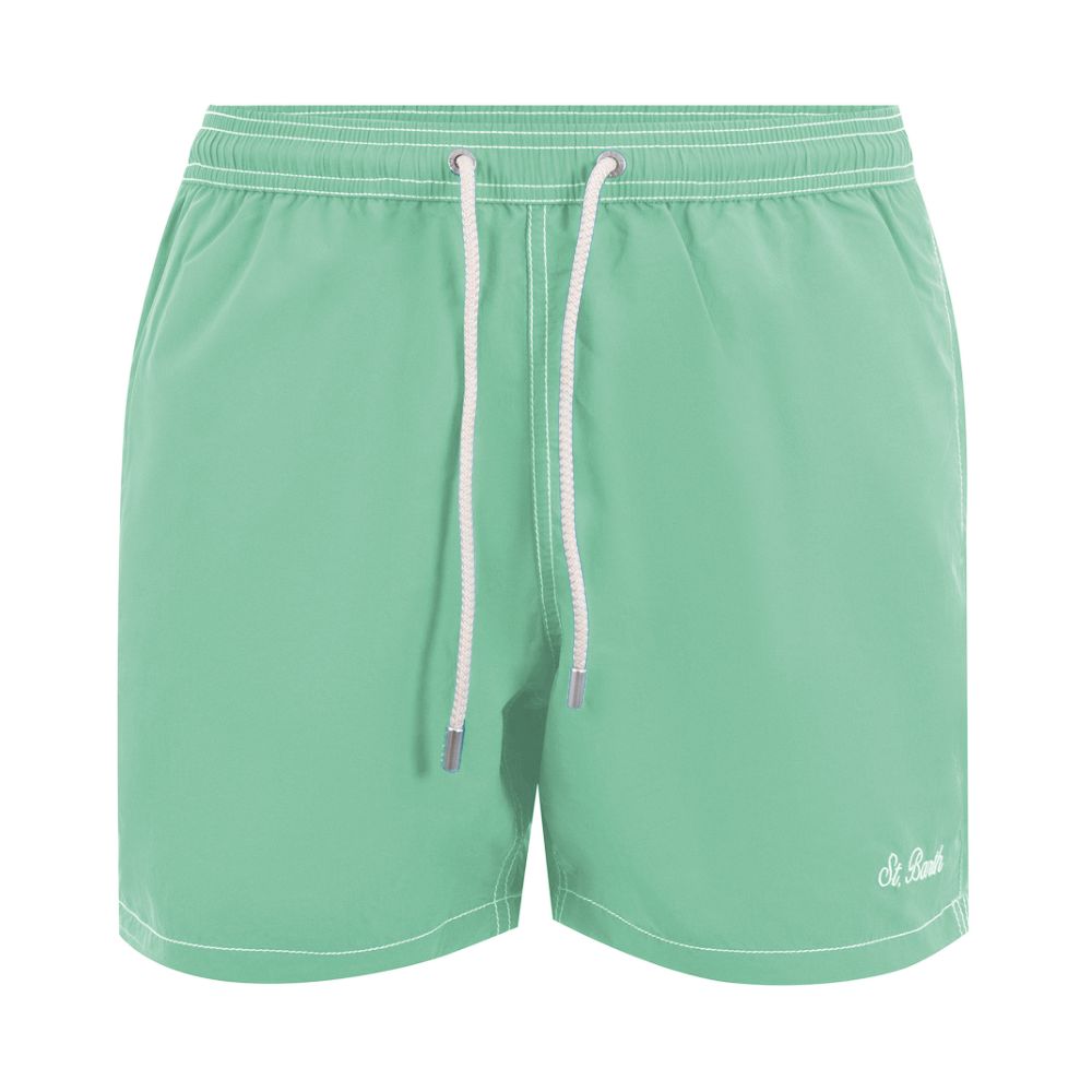 MC2 Saint Barth Grüne Polyester-Badehose für Männer