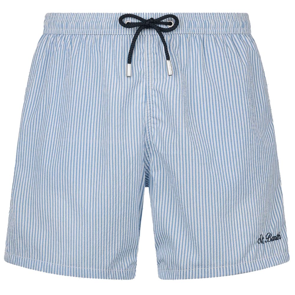 MC2 Saint Barth Light Blue Polyester Men's Swimwear