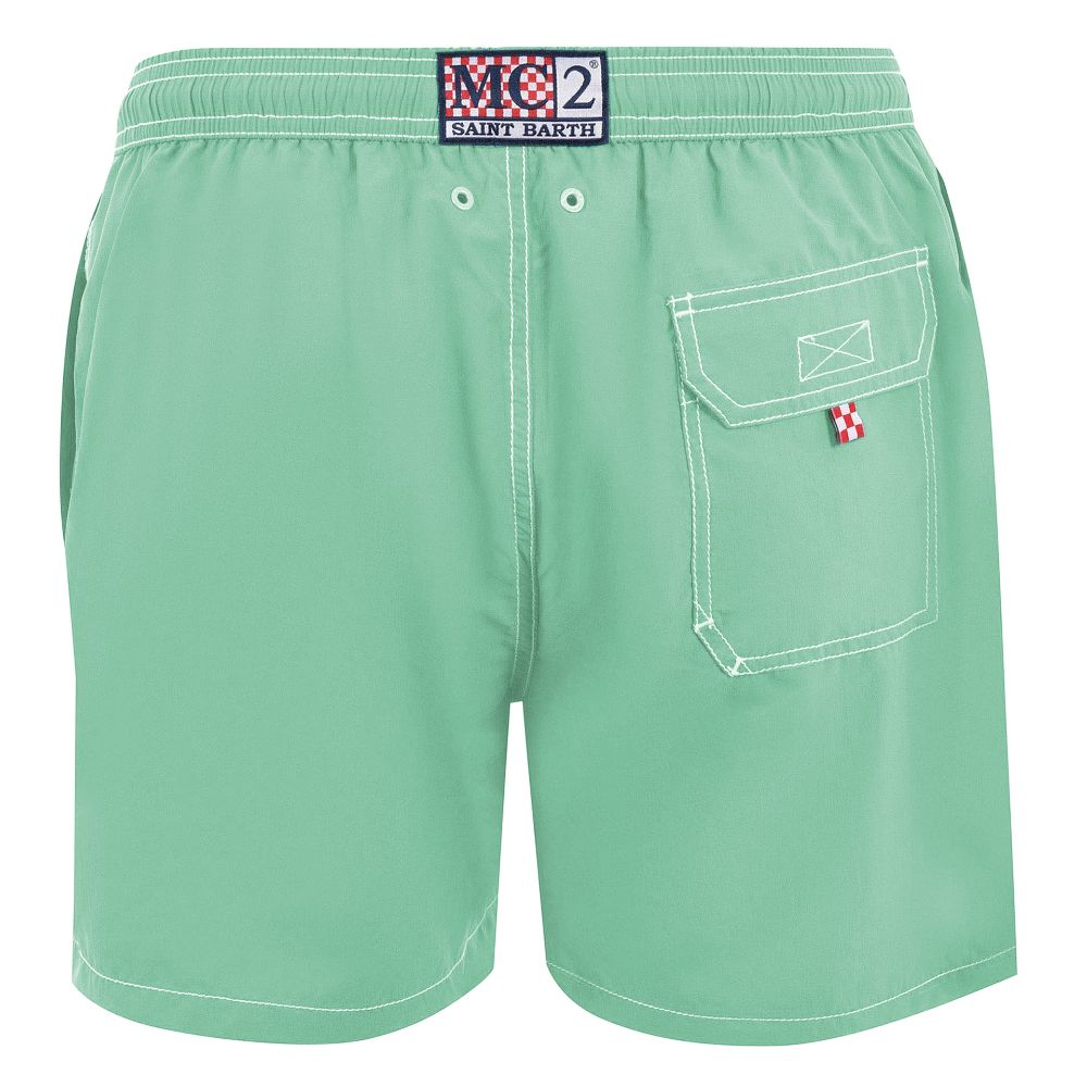 MC2 Saint Barth Grüne Polyester-Badehose für Männer