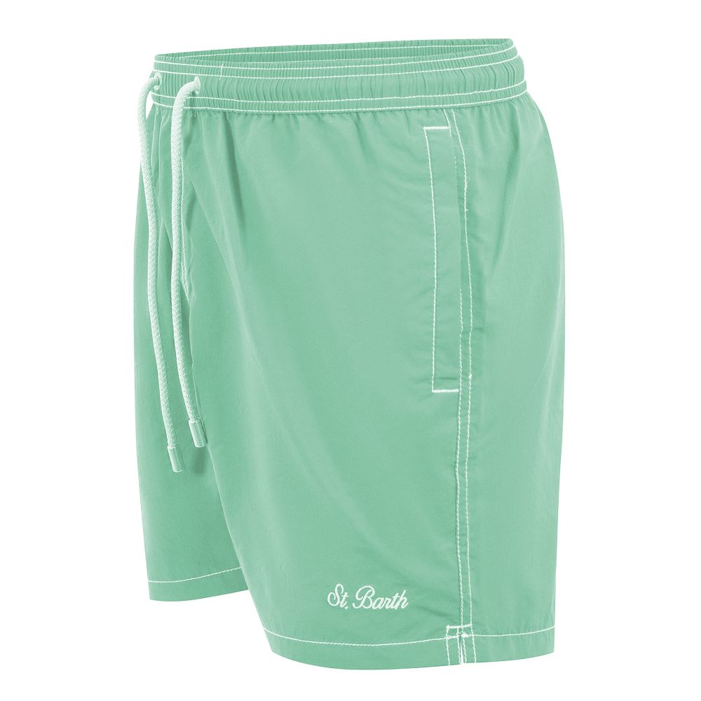 MC2 Saint Barth Grüne Polyester-Badehose für Männer