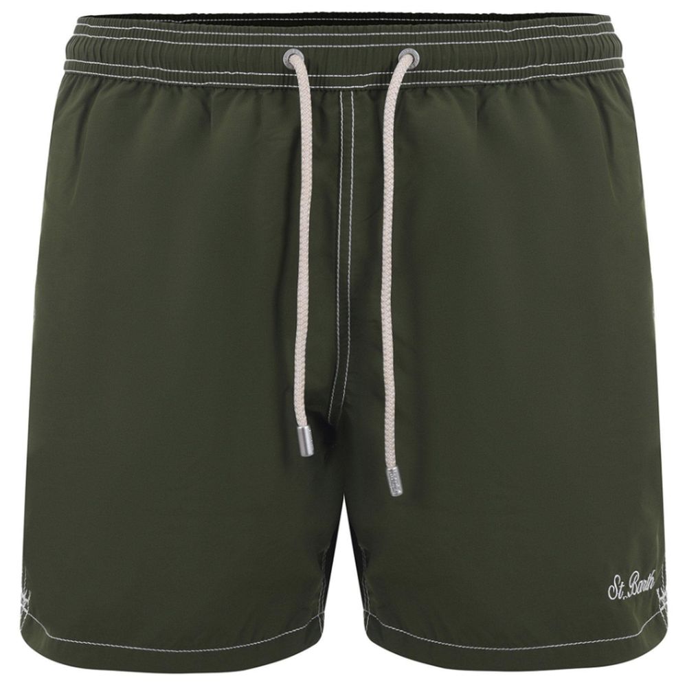 MC2 Saint Barth Grüne Polyester-Badehose für Männer