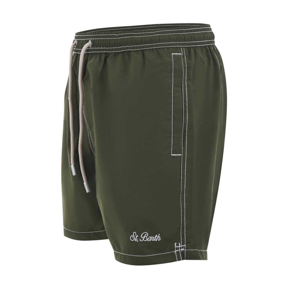 MC2 Saint Barth Grüne Polyester-Badehose für Männer