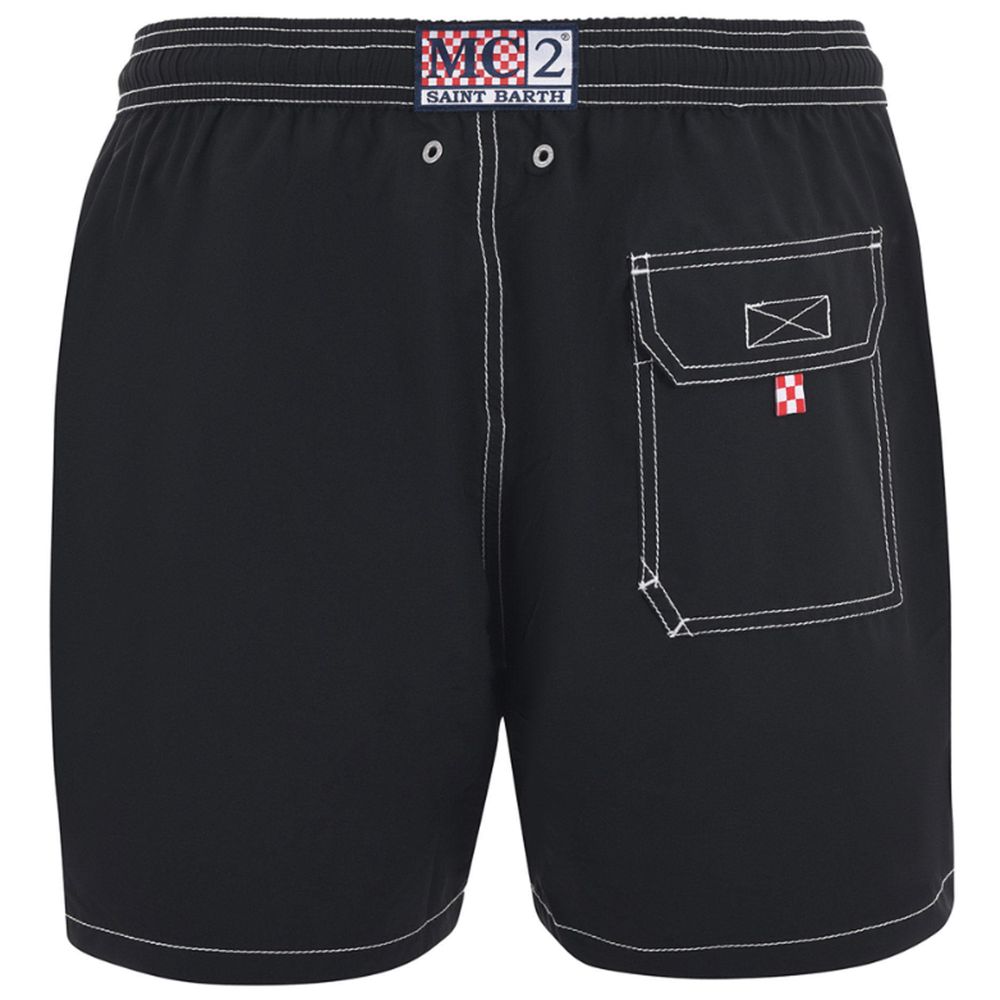 MC2 Saint Barth Black Polyester Swim Trunks for Men